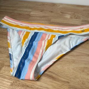 Yellow and Blue Striped Bikini Bottom Swim